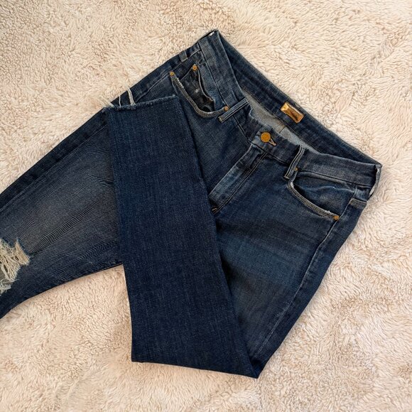 Mother High Waisted Looker Ankle Fray in Wicked Wildflower - Picture 8 of 14